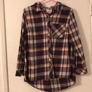 Sonoma • Plaid Long Sleeve Top